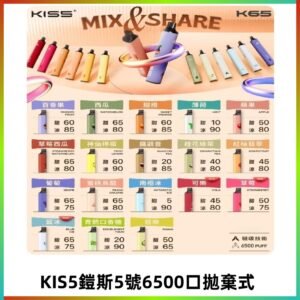 鎧斯KIS5一次性 6500口磁吸式 自由混搭拋棄式電子煙#18個口味#